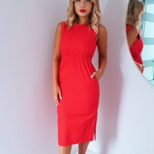Red/burnt orange dress